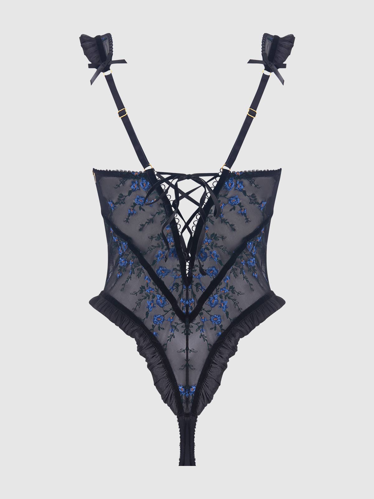 Harper Embroidered Mesh Teddy
