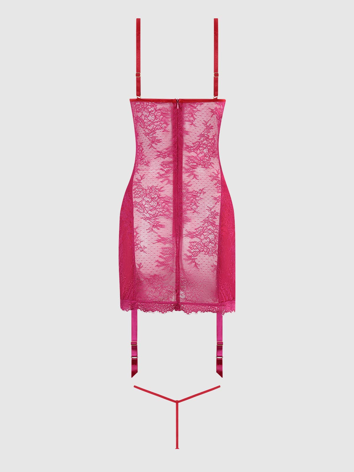 Jocelyn Lace & Satin Chemise Set