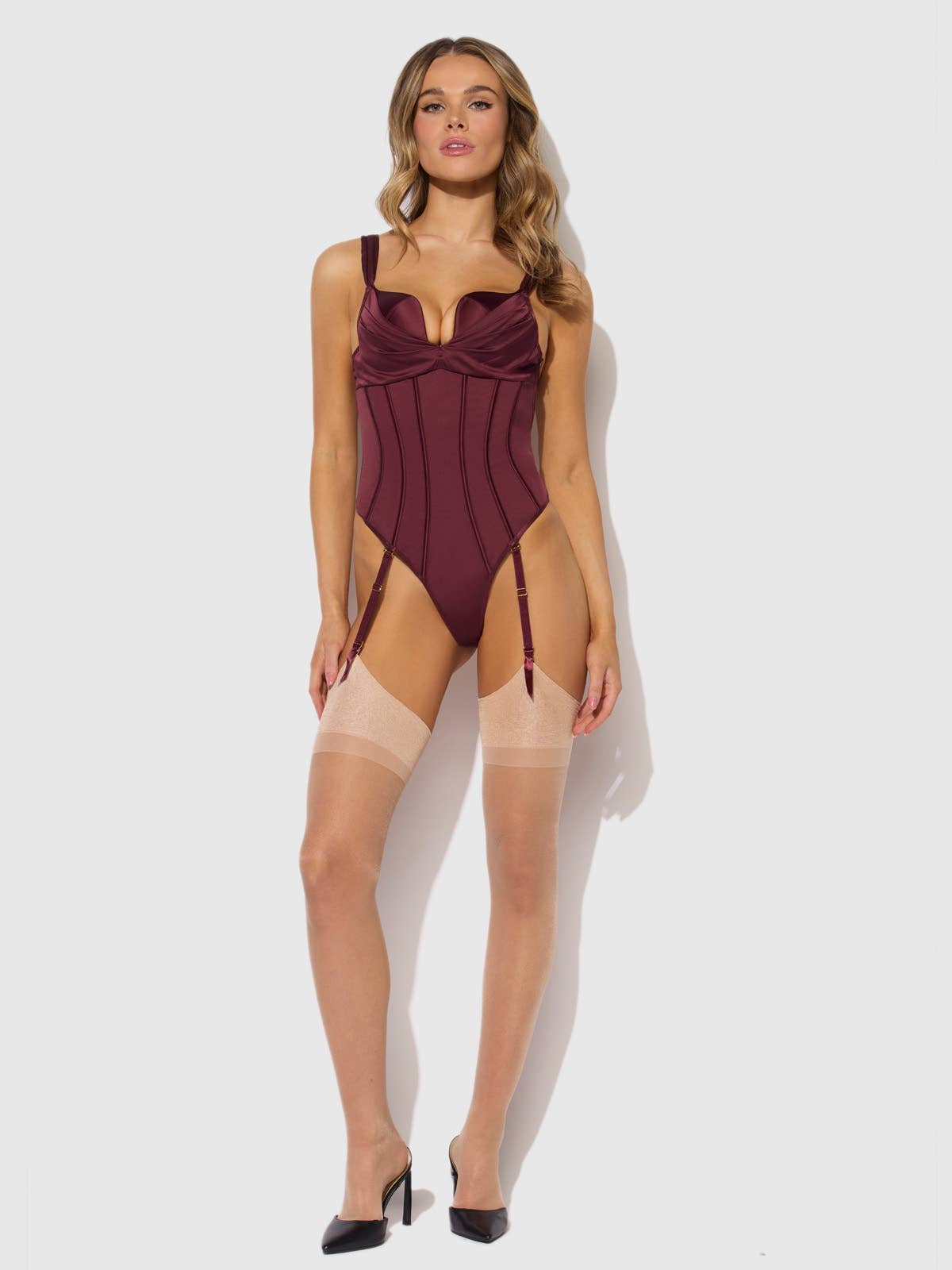 Brigeta Satin Push-Up Teddy