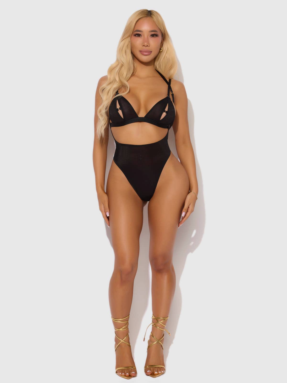 Yasmine Backless Teddy & Bralette Set