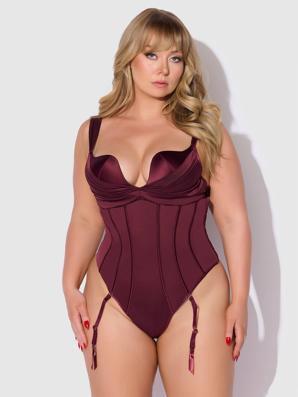 Brigeta Satin Push-Up Teddy