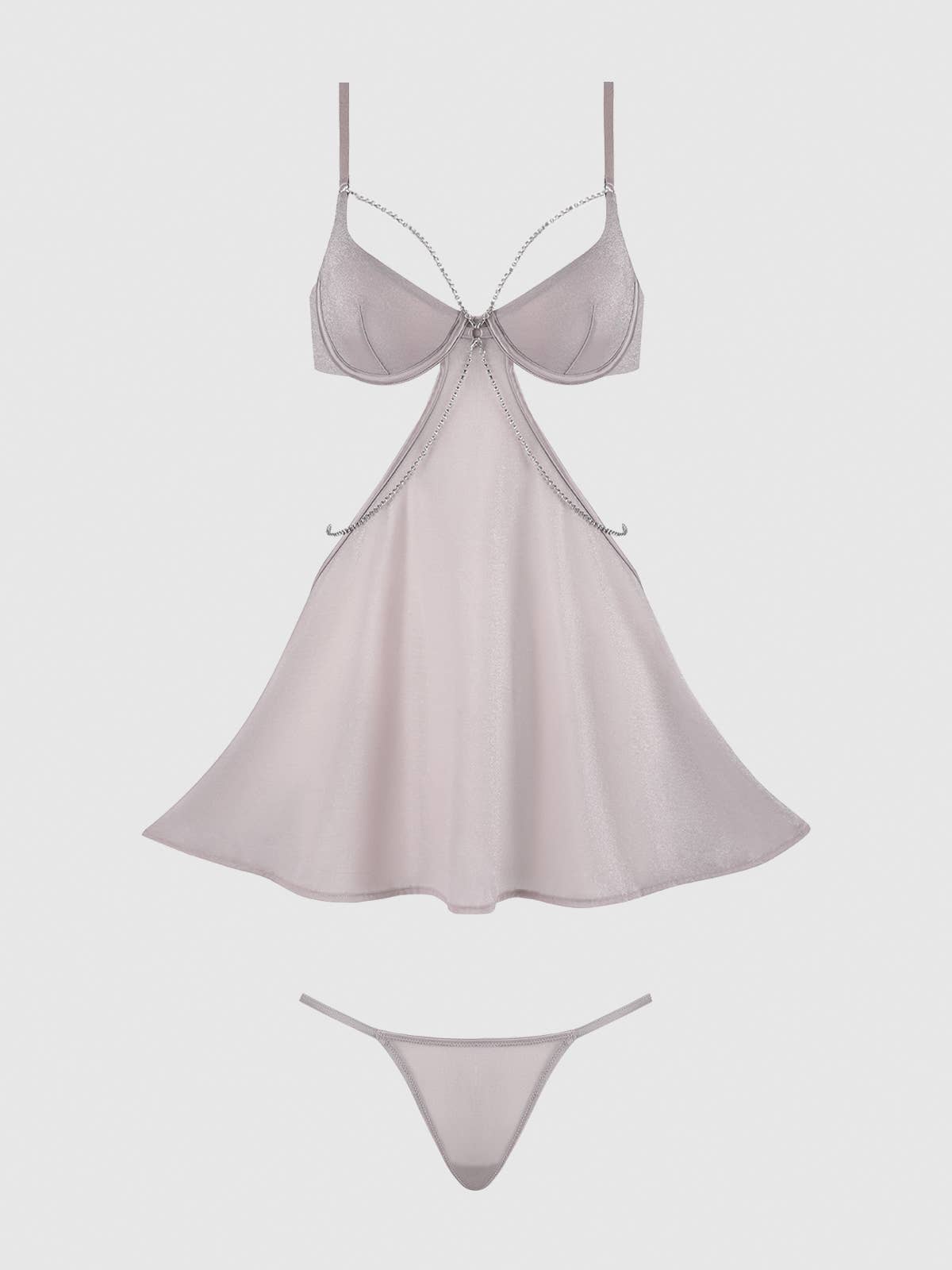 Presley Rhinestone Babydoll Set